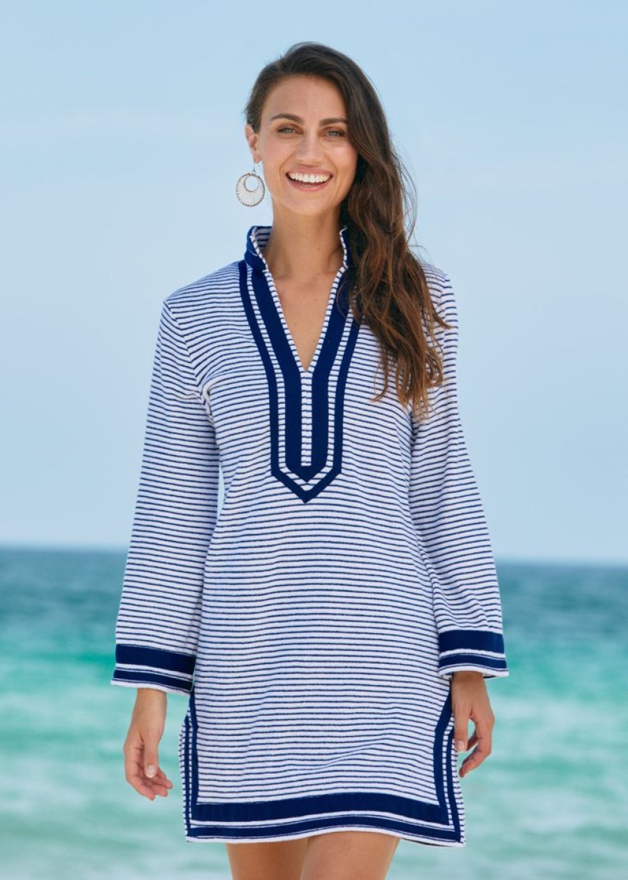 Dresses Cabana Life | Essentials | Navystripe Terry Tunic