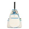 Bags Ame & Lulu | Hamptons | Canvas Tennis Backpack (Lt. Blue Trim)