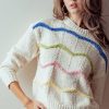 Tops Urban Daizy | Colorful Wave Stripe Sweater