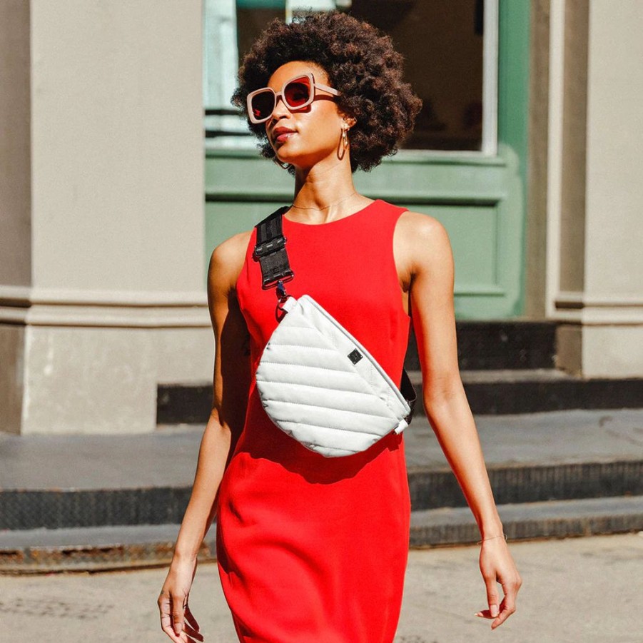 Bags Think Royln | Freebird | White Patent Crossbody / Sling Bag