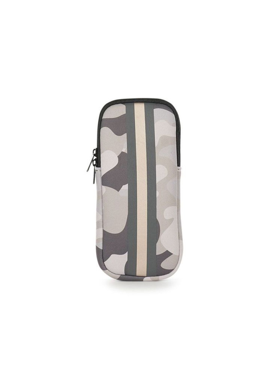 Bags Haute Shore | Ev Safari | Taupe Camo Neoprene Sunglasses Case