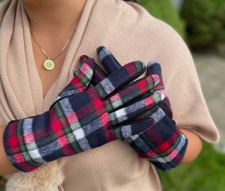 Accessories Top It Off | Devin Plaid Gloves