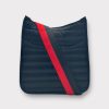 Bags AHDORNED | Everly Black | Quilted Sport Crossbody + Red-Black Stripe Strap