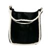 Bags AHDORNED | Black Vegan Crossbody | Sherpa Trim W/ Shoulder Strap