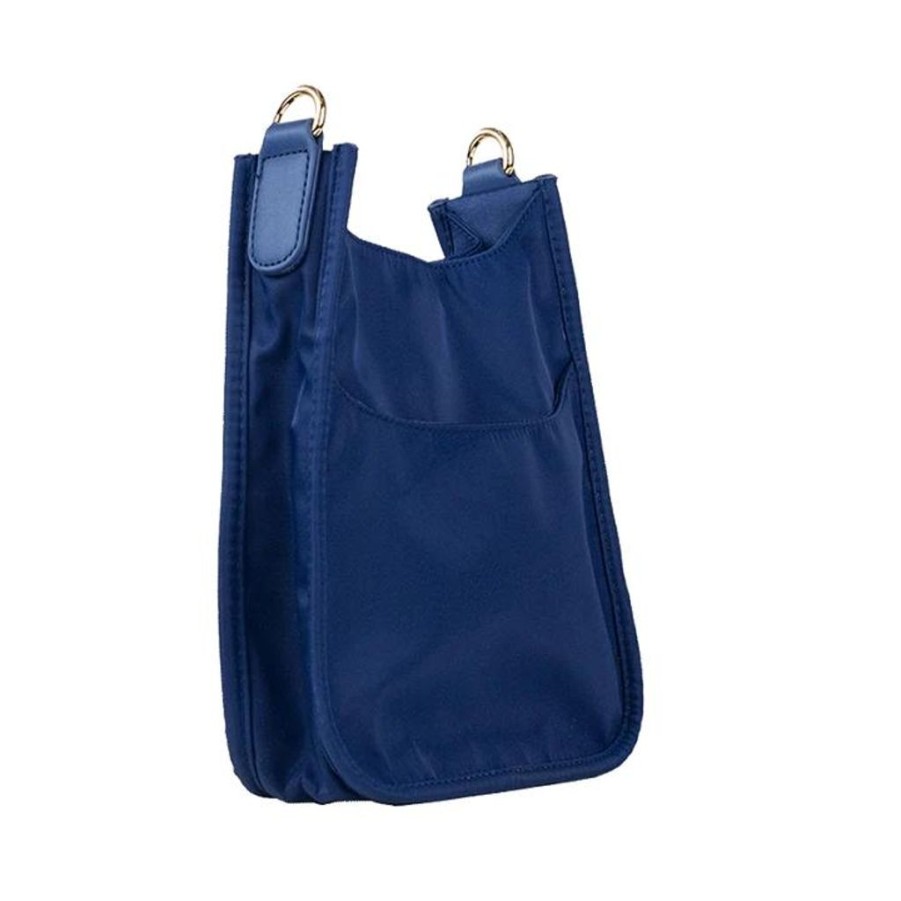 Bags AHDORNED | Navy Mini Nylon Messenger Bag | No Strap