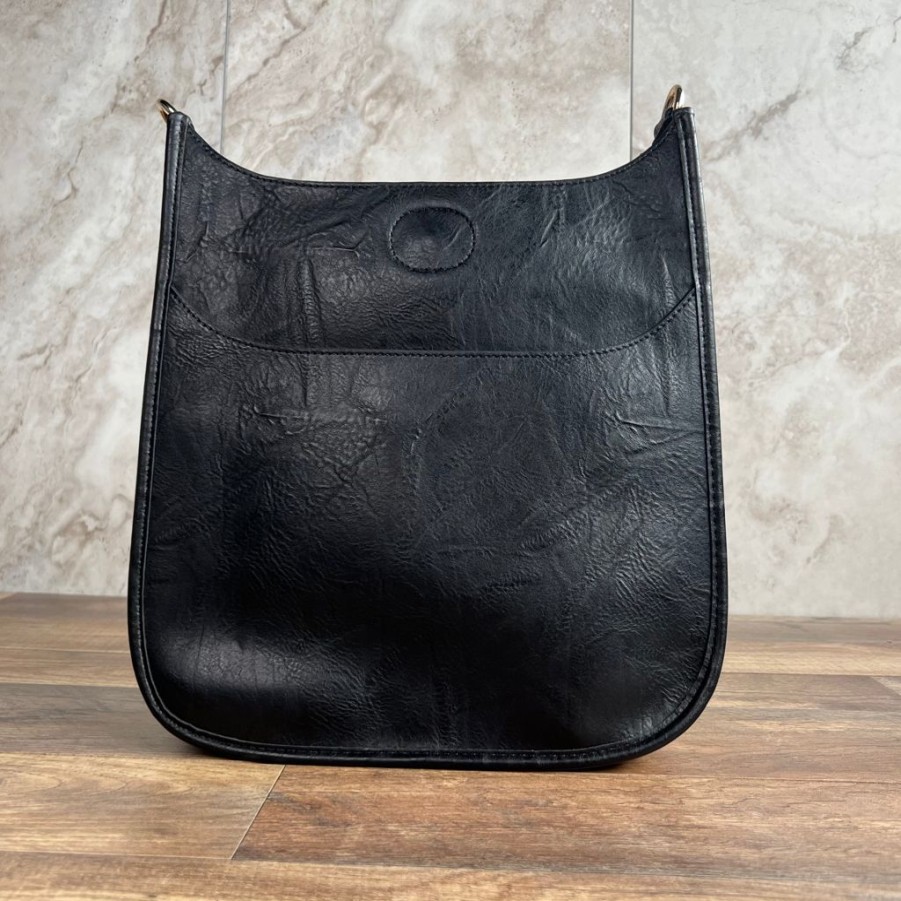 Bags AHDORNED | Black-Gold Vegan Messenger | No Strap