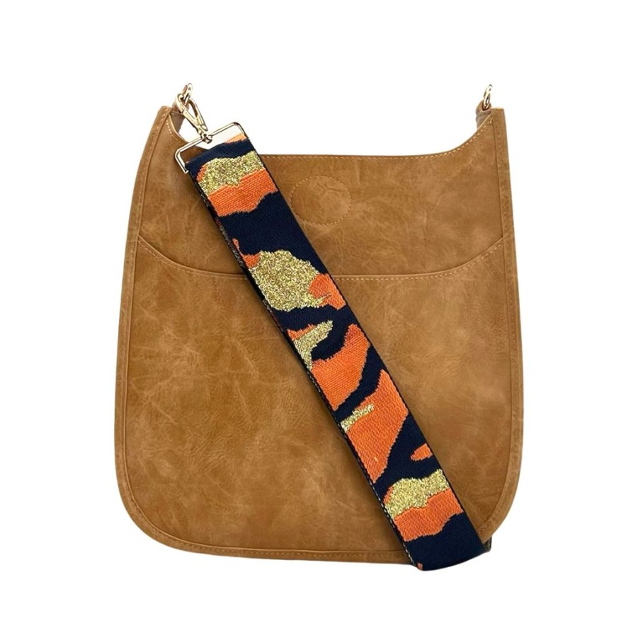 Bags AHDORNED | Dune Vegan Messenger + Navy-Orange Camo Strap