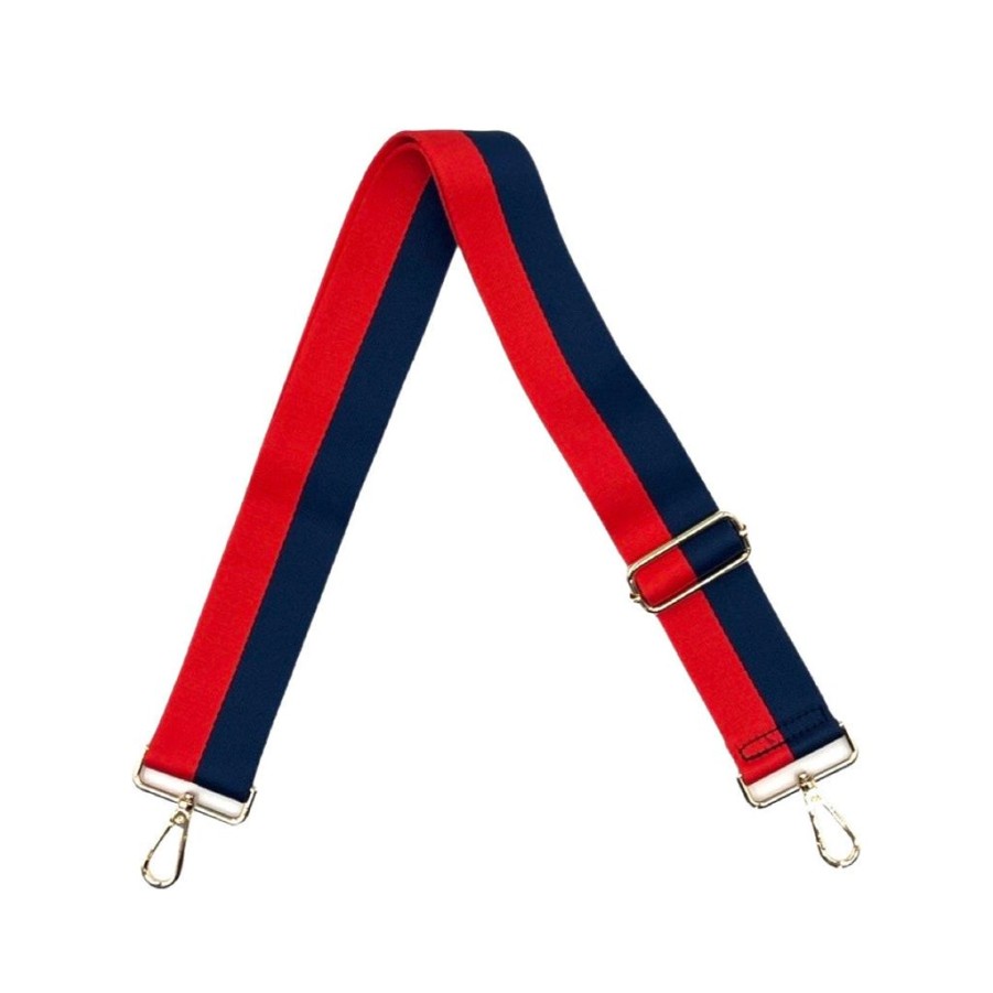 Bags AHDORNED | Red-Navy | Two Stripe Crossbody Strap