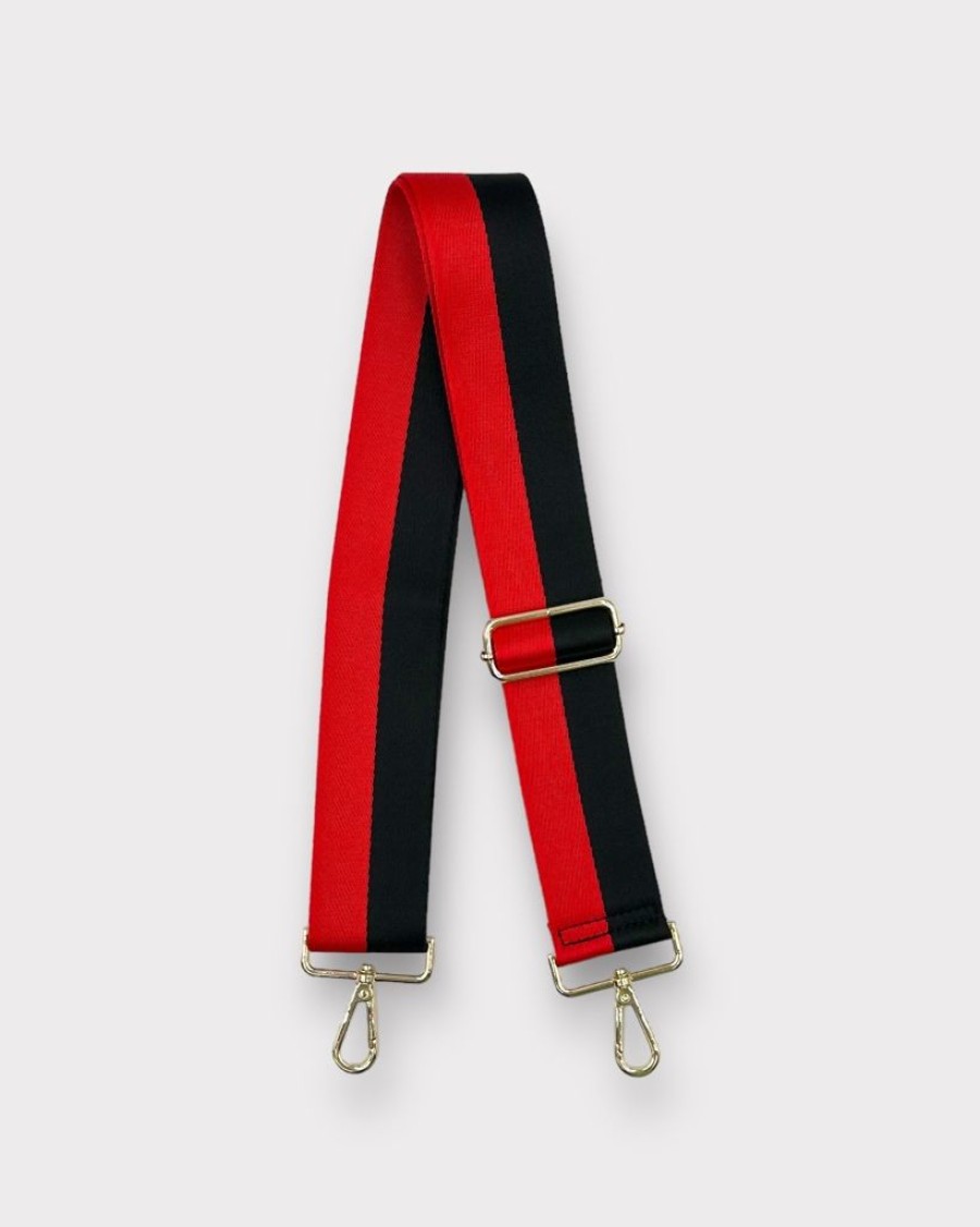 Bags AHDORNED | Red-Navy | Two Stripe Crossbody Strap