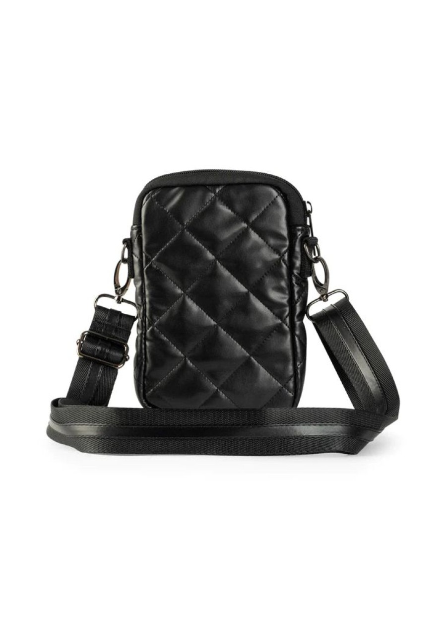 Bags Haute Shore | Casey Edge | Black Denim Cellphone Crossbody