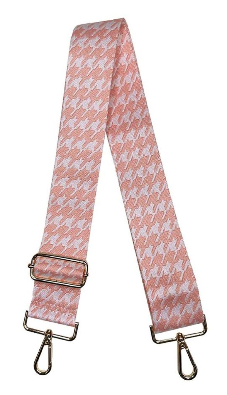 Bags AHDORNED | Peach-White | Houndstooth Crossbody Strap (Final Sale)