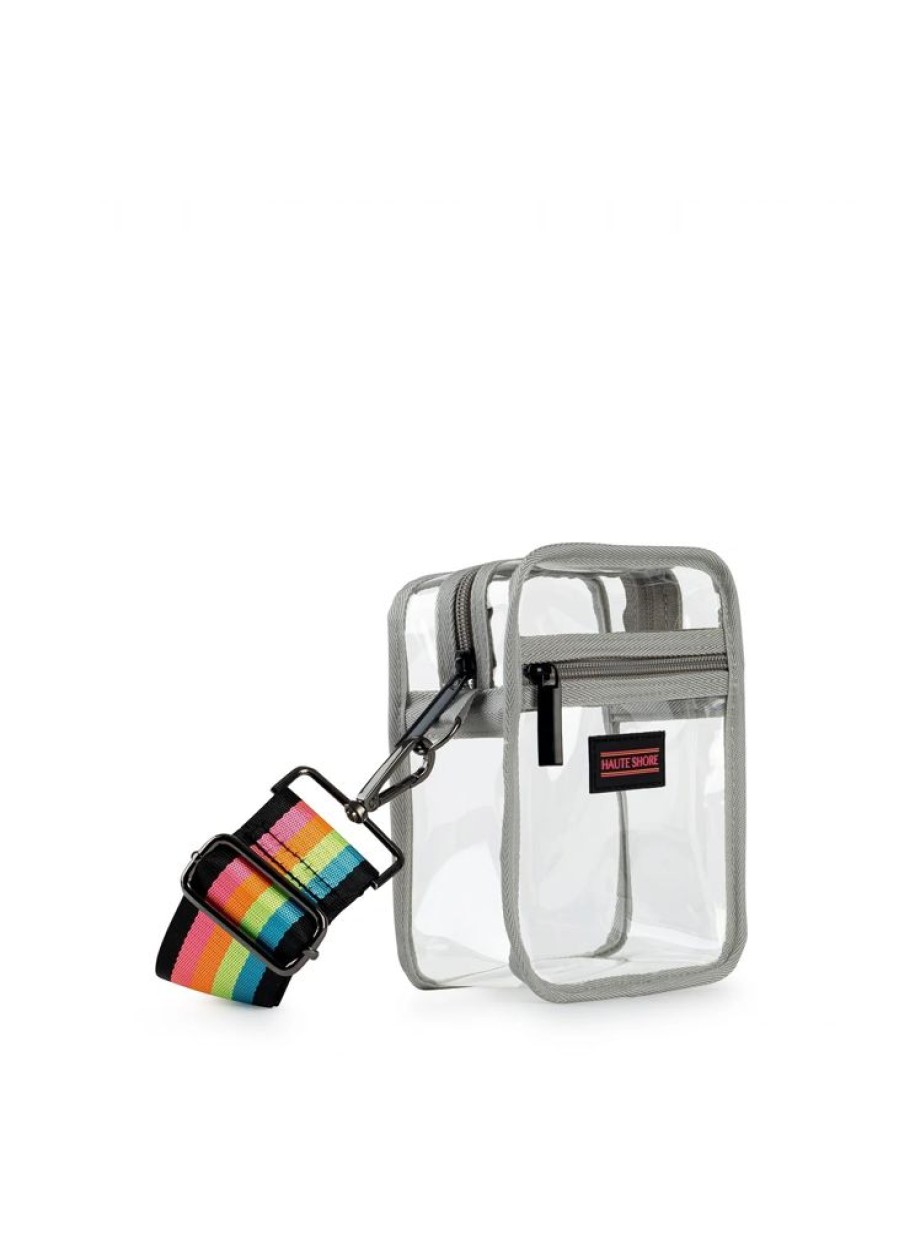 Bags Haute Shore | Casey Clear Rainbow | Stadium Approved Clear Cellphone Crossbody