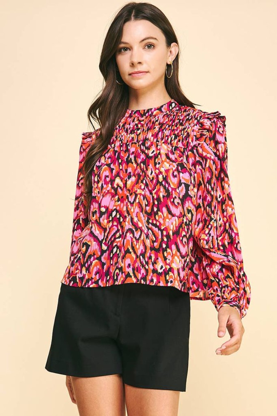 Tops PINCH | Colorful Pintuck Blouse