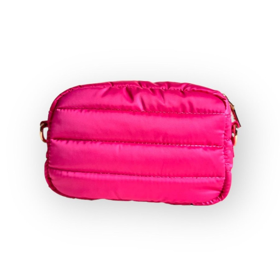 Bags AHDORNED | Ella Hot Pink | Quilted Sport Sling / Crossbody | No Strap