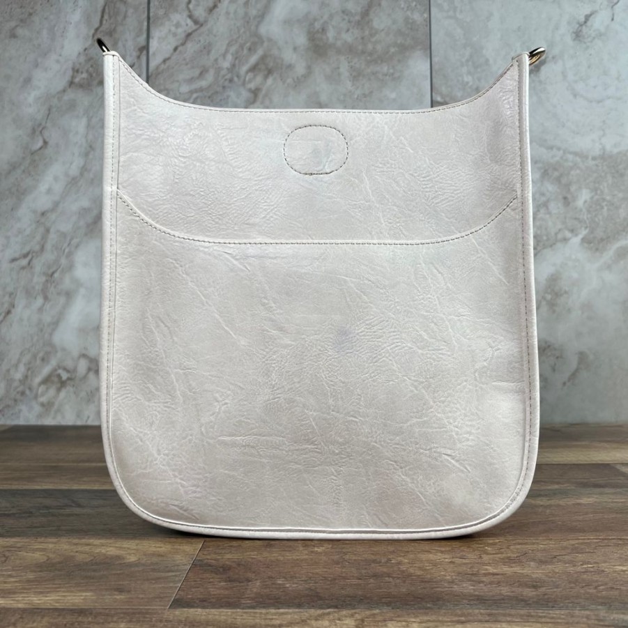 Bags AHDORNED | Cream Vegan Messenger | No Strap