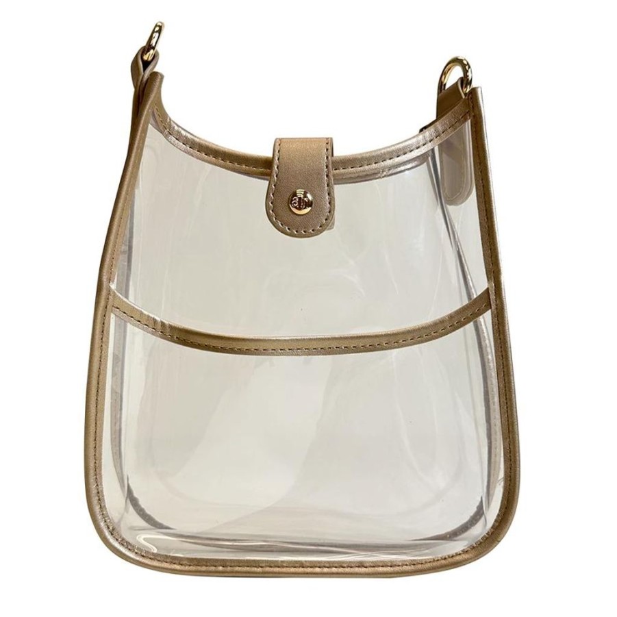 Bags AHDORNED | Bailey Gold Trim | Mini Clear Messenger | No Strap