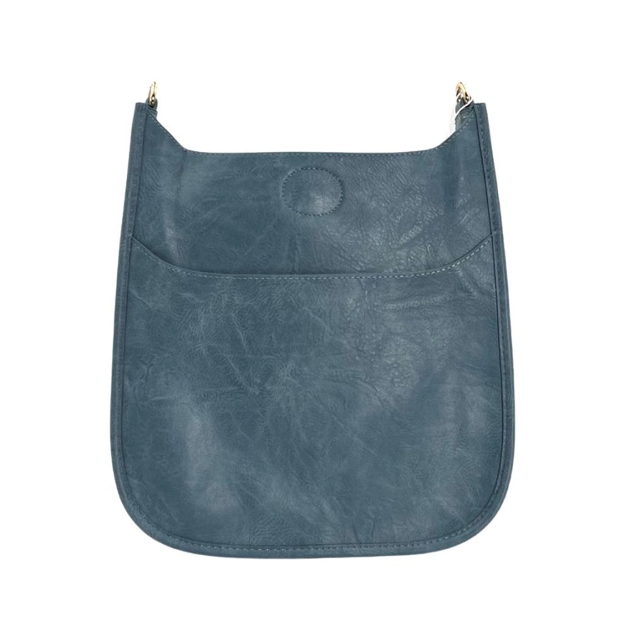 Bags AHDORNED | Denim Blue Vegan Messenger | No Strap