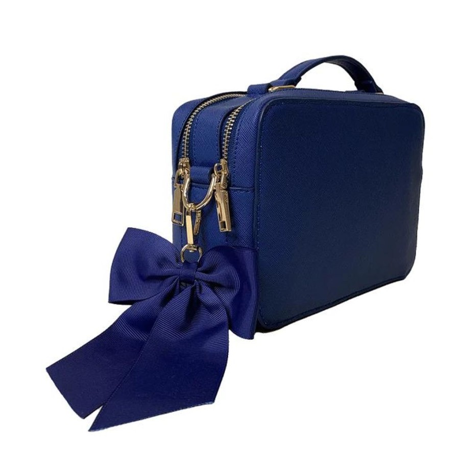 Bags AHDORNED | Joanne Navy | Textured Vegan Leather Handbag (Final Sale)