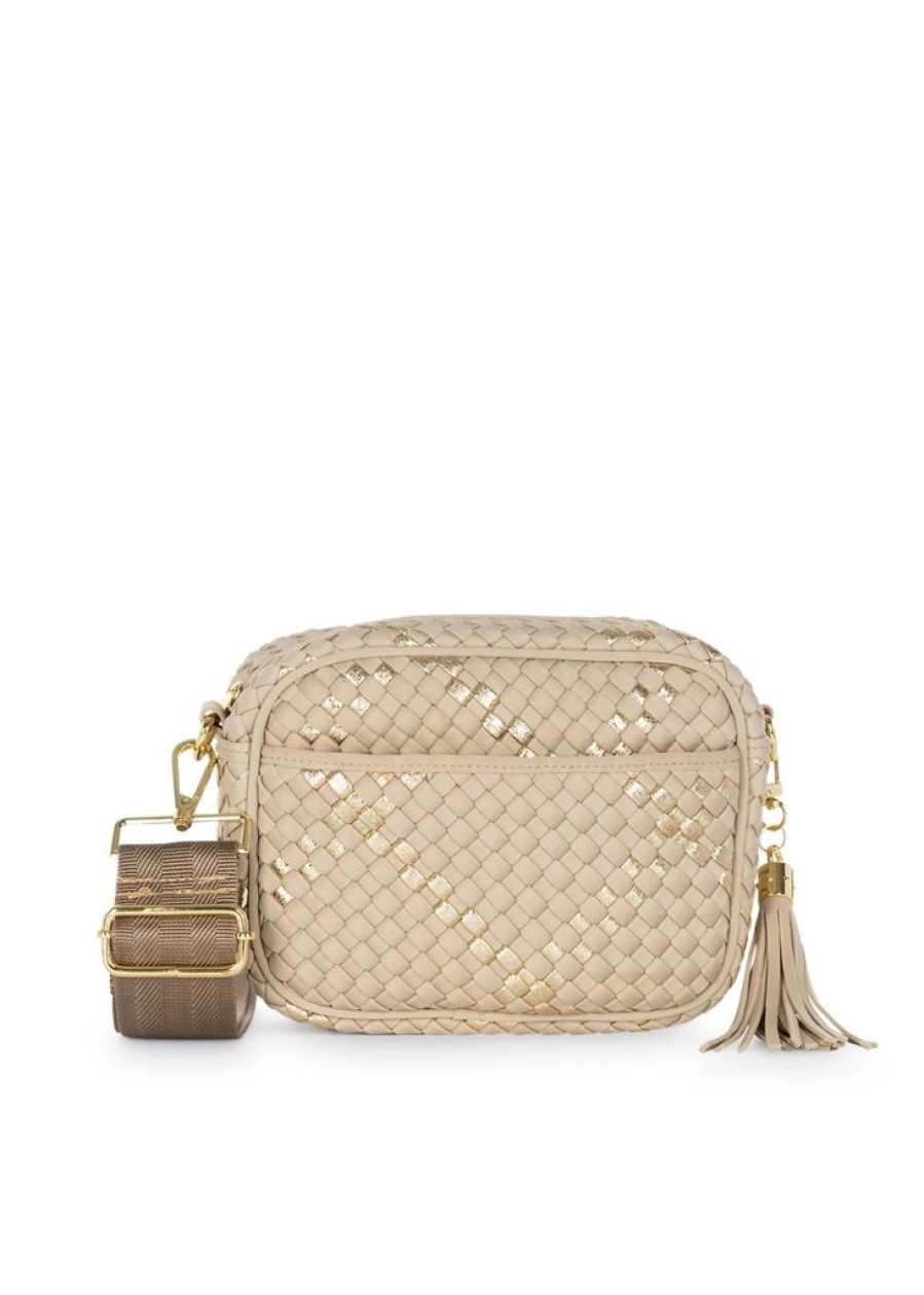 Bags Haute Shore | Ariel Buff | Woven Camera Bag Crossbody (Final Sale)