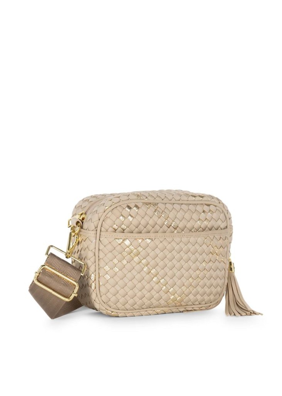 Bags Haute Shore | Ariel Buff | Woven Camera Bag Crossbody (Final Sale)