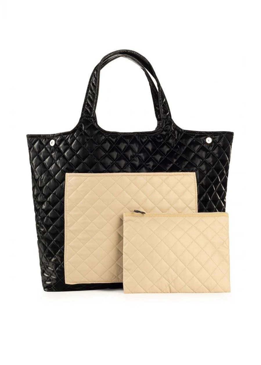 Bags Haute Shore | Icon Boss | Reflective Quilted Puffer Tote