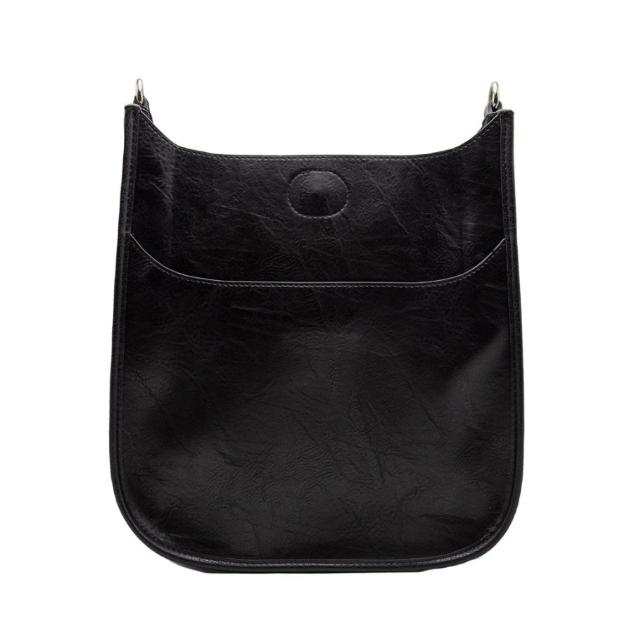 Bags AHDORNED | Black-Silver Vegan Messenger | No Strap