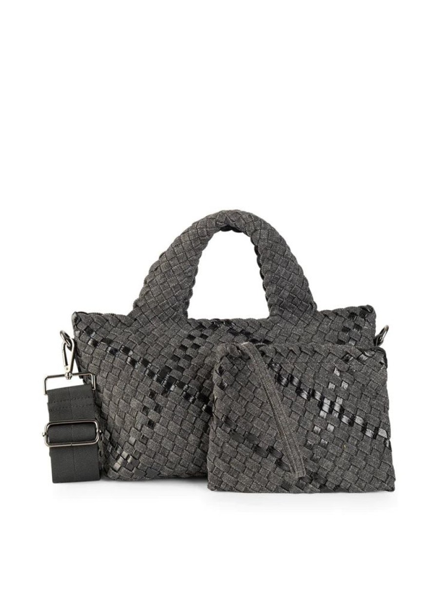 Bags Haute Shore | Mark Edge | Mini Woven Denim Tote (Final Sale)