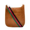 Bags AHDORNED | Camel Vegan Messenger + Black-Red-Green Crossbody Strap