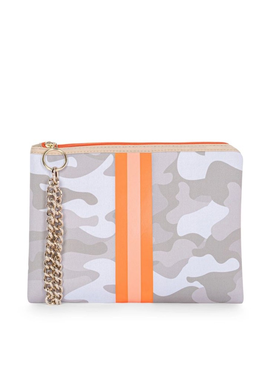 Bags Haute Shore | Beth Playa | Camo Neoprene Wristlet/Clutch (Final Sale)