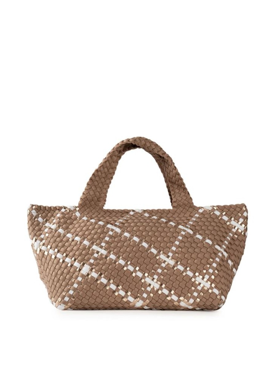 Bags Haute Shore | Bobbi Latte | Large Woven Tote (Final Sale)