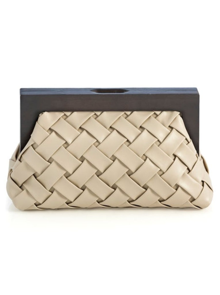 Bags Shiraleah | Ivory Charlotte Frame Clutch