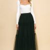 Bottoms PINCH | Tulle Black Maxi Skirt