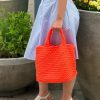 Bags AHDORNED | Lilly Neon Orange | Woven Neoprene Tote