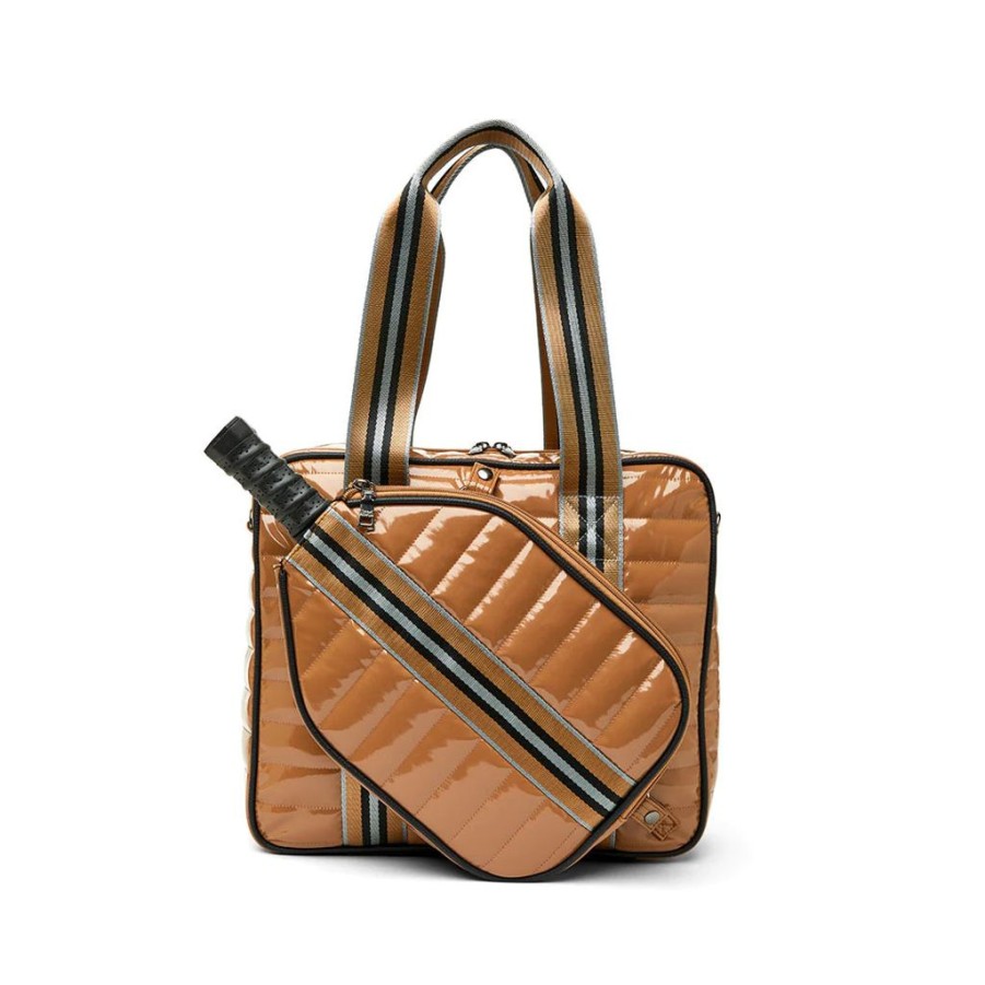 Bags Think Royln | Sporty Spice | Dark Nude Patent Pickleball Bag