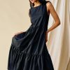 Dresses Lalavon | Sleeveless Black Maxi Dress