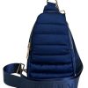 Bags AHDORNED | Eliza Navy | Quilted Puffer Sling Bag