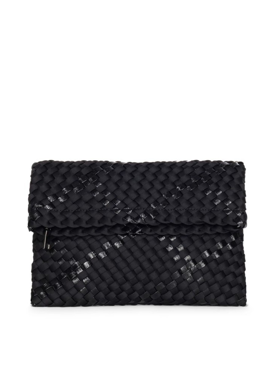 Bags Haute Shore | Val Noir | Woven Crossbody & Foldover Clutch