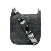 Bags AHDORNED | Grey Vegan Crossbody W/ Camo Print Strap (Silver Hardware)