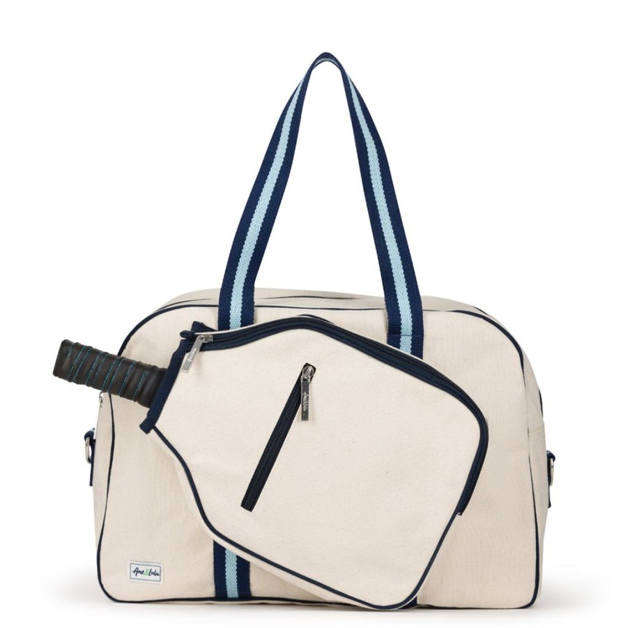 Bags Ame & Lulu | Hamptons | Canvas Pickleball Bag (Two Tone Blue)