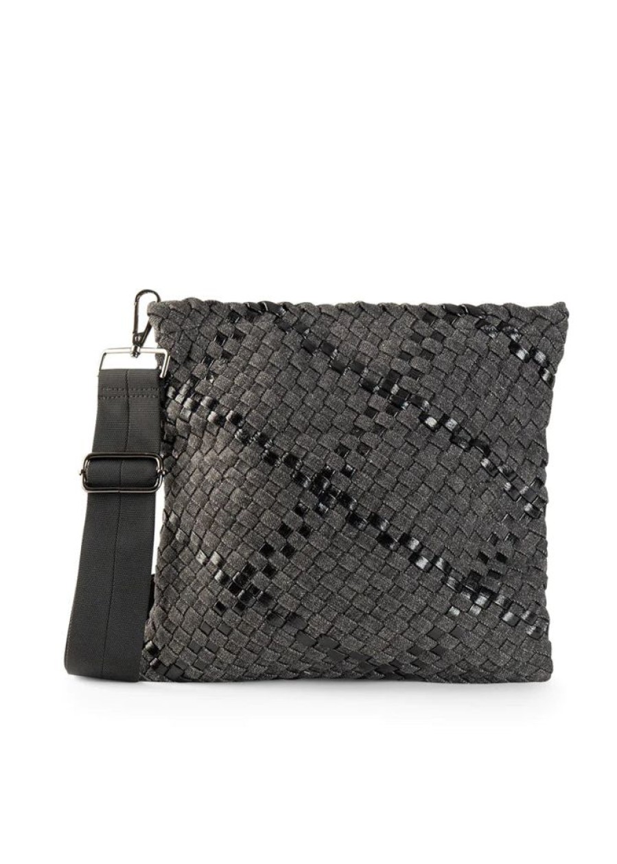 Bags Haute Shore | Val Edge | Woven Denim Crossbody & Foldover Clutch (Final Sale)