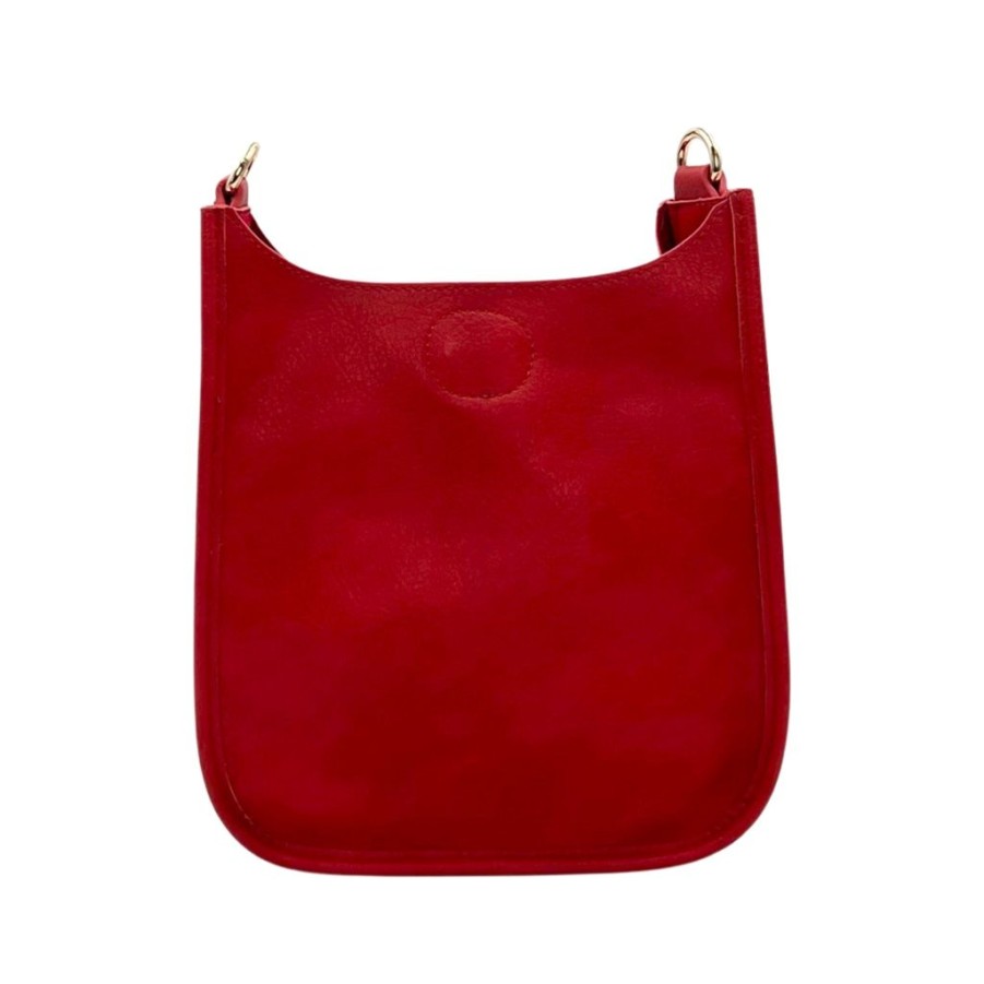 Bags AHDORNED | Red Mini Vegan Messenger | No Strap