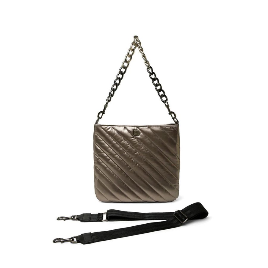 Bags Think Royln | The Wanderer | Pearl Latte Large Quilted Crossbody