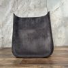 Bags AHDORNED | Grey Microsuede Crossbody | No Strap (Silver Hardware)