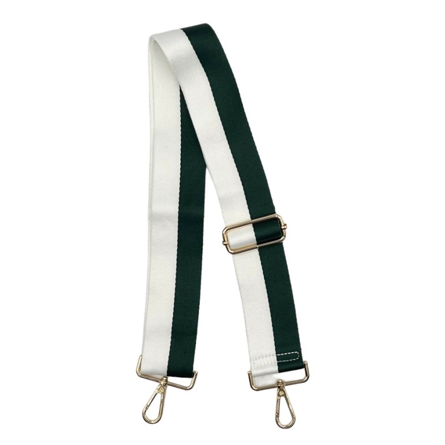 Bags AHDORNED | Green-White | Two Stripe Crossbody Strap