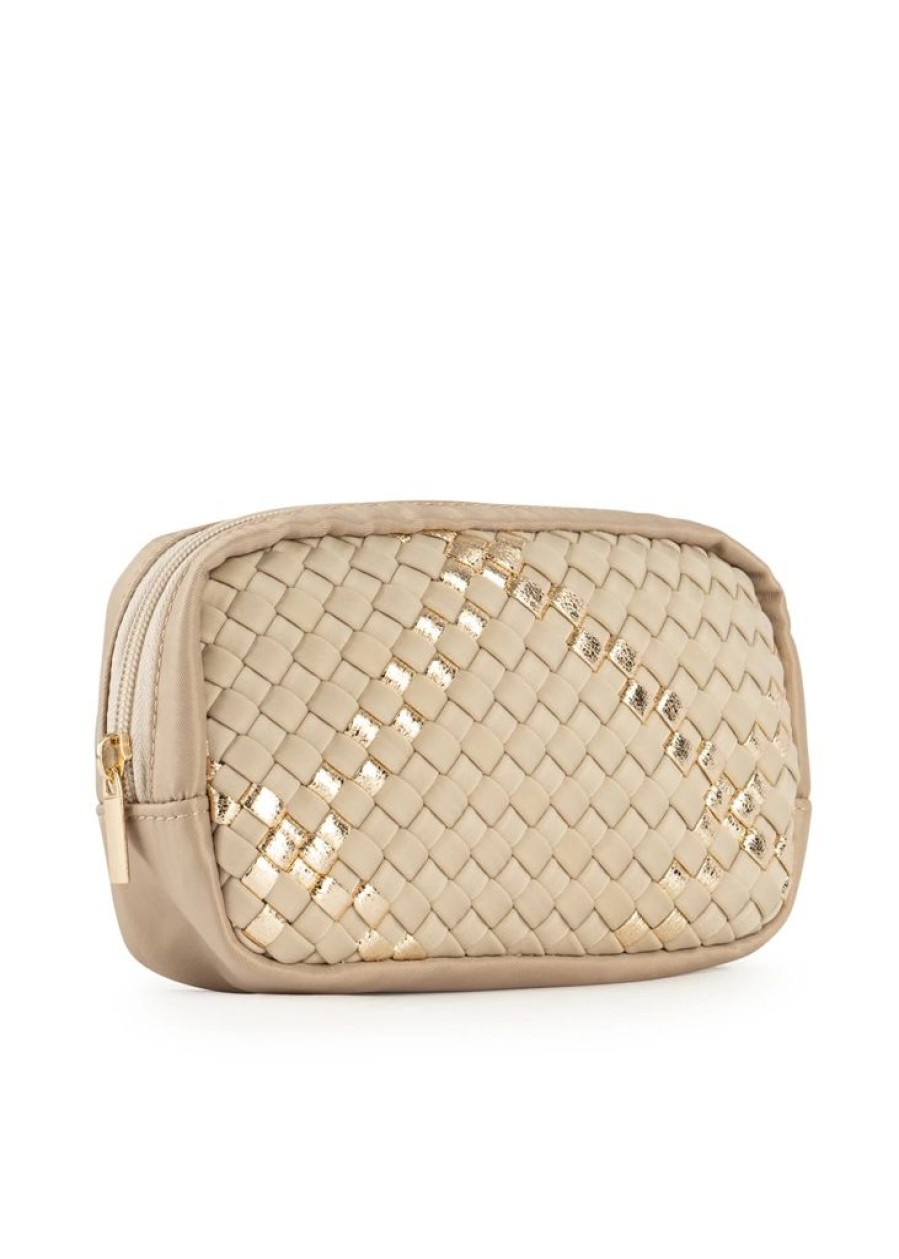 Bags Haute Shore | Ally Buff | Woven Cosmetic Case