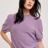 Tops Bluivy | Mauve Mockneck Sweater