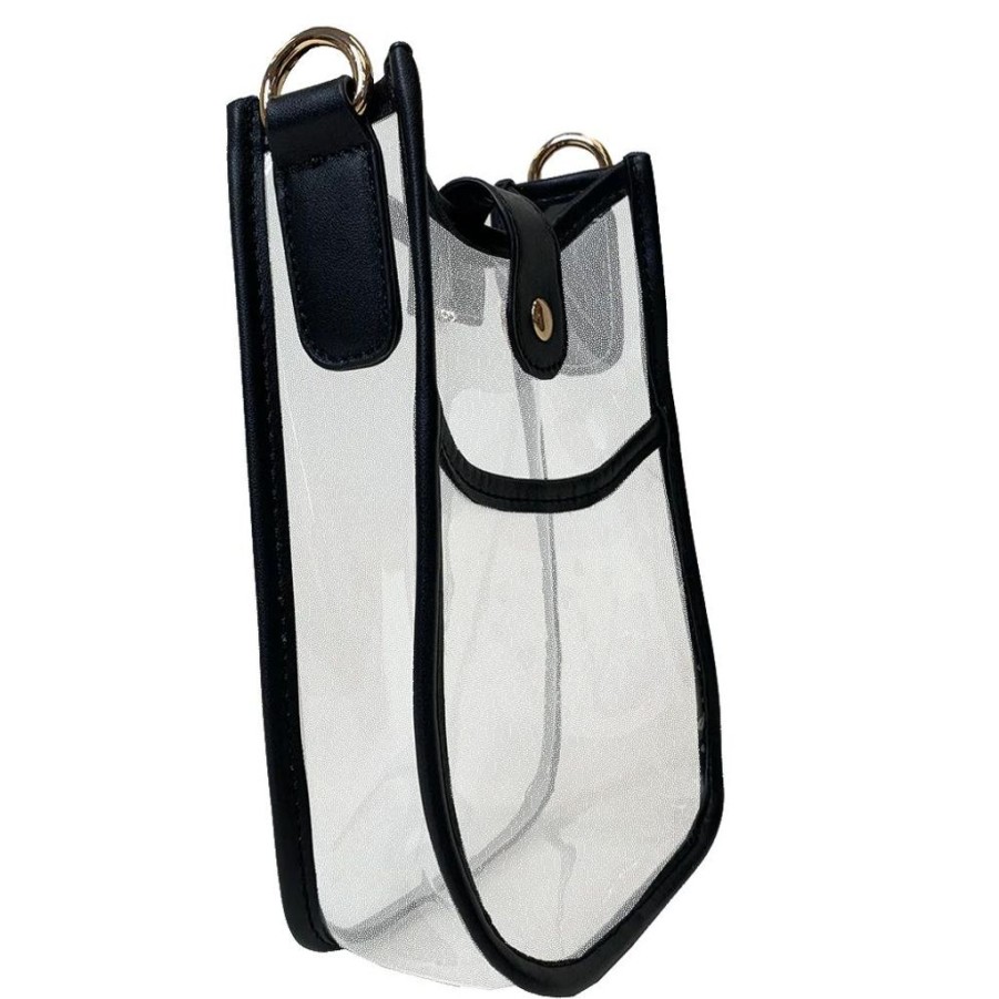 Bags AHDORNED | Brenna Black Trim | Cellphone Clear Messenger | No Strap