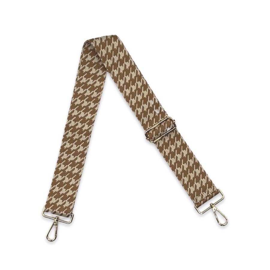 Bags AHDORNED | Beige-Sand | Houndstooth Crossbody Strap