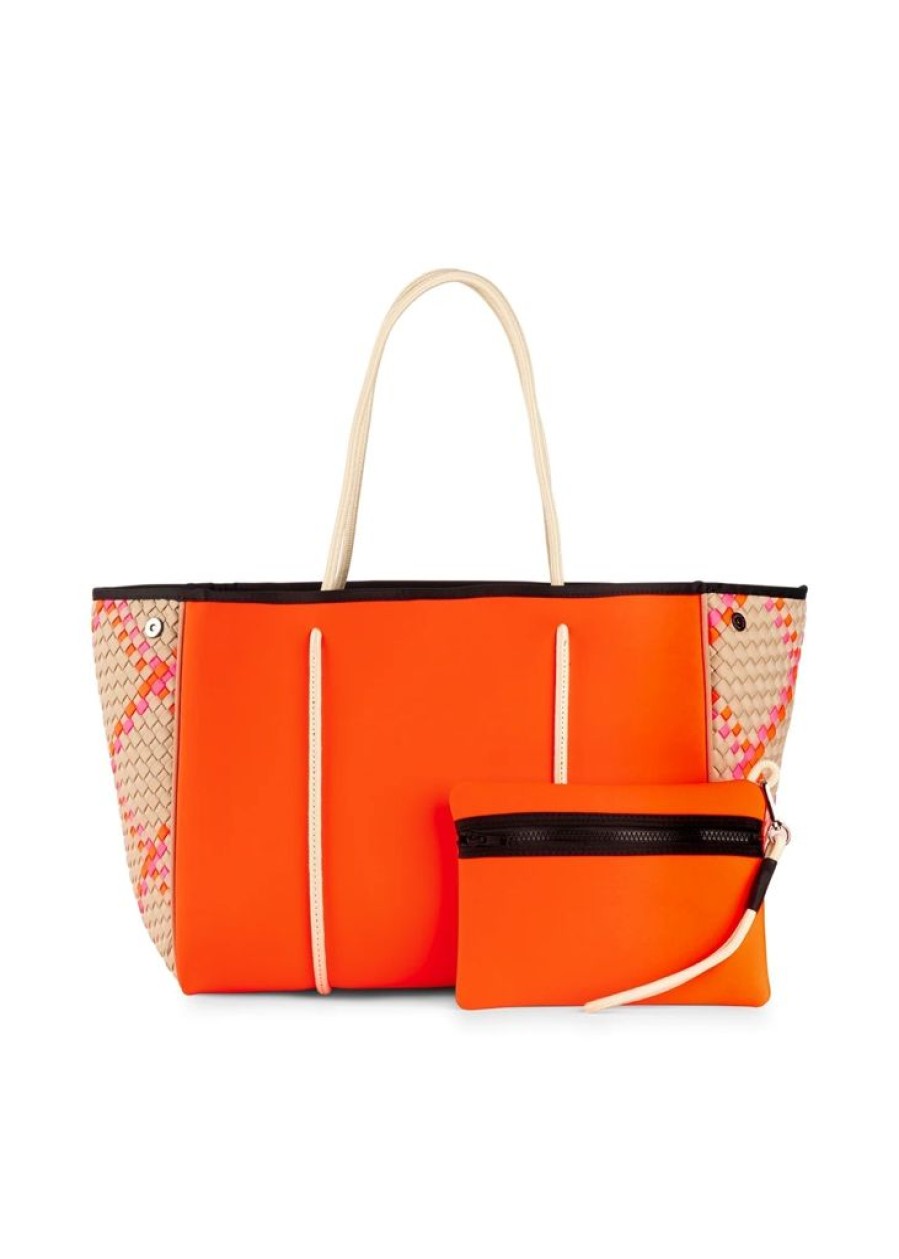 Bags Haute Shore | Greyson Belize | Woven Neoprene Mix Media Tote (Final Sale)