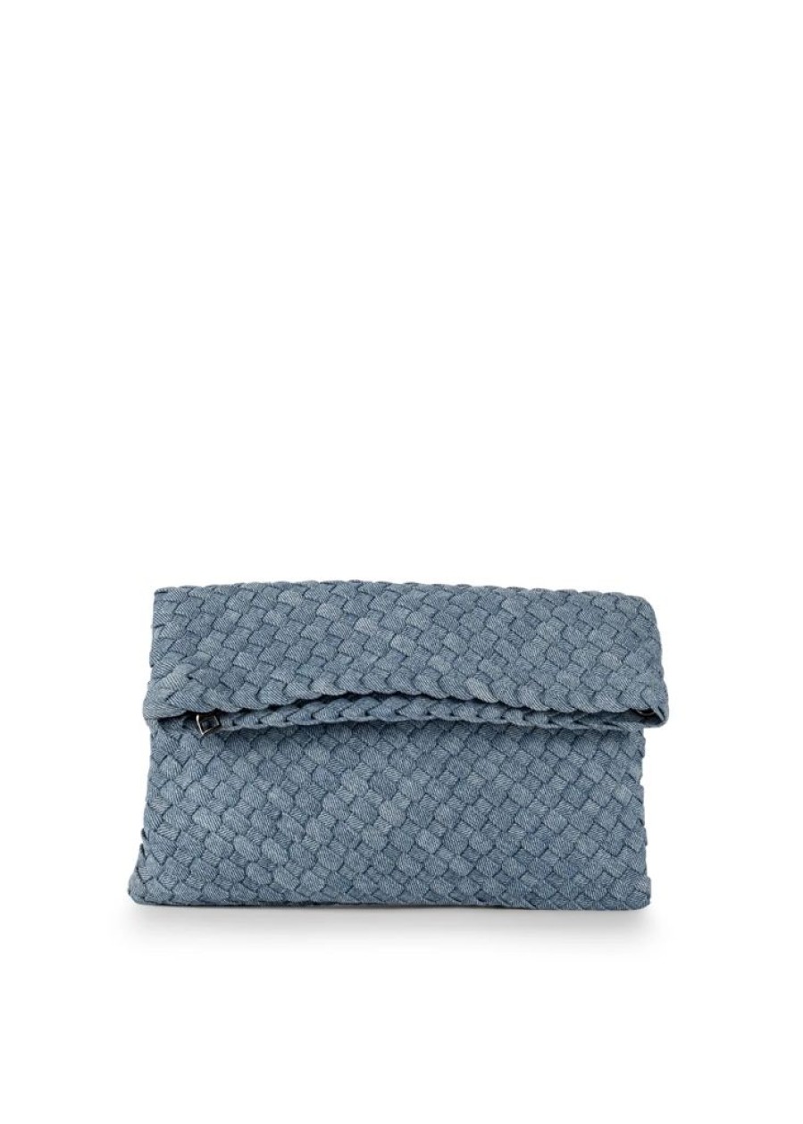 Bags Haute Shore | Val Montreal | Woven Denim Crossbody & Foldover Clutch (Final Sale)